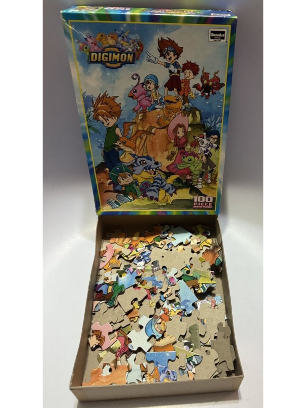 DIGIMON Digital Monsters 100 Piece Jigsaw Puzzle by Rose Art (2000) COMPLETE